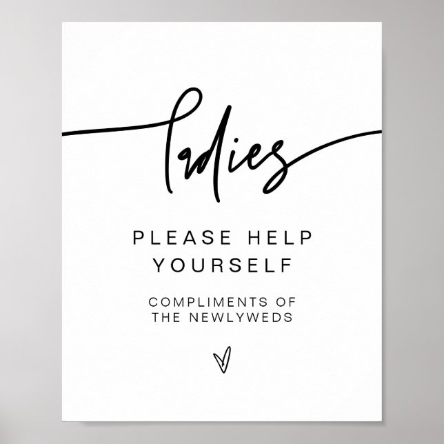 MARLO Bold Modern Ladies Bathroom Toiletry Poster (Front)