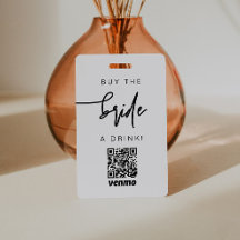 MARLO Contemporary Buy the Bride a Drink QR Code ID Badge