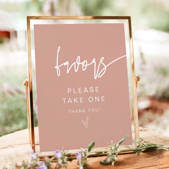 MARLO Modern Boho Blush Pink Favours Sign (Creator Uploaded)