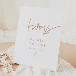 MARLO Modern Boho Blush Pink Favours Sign