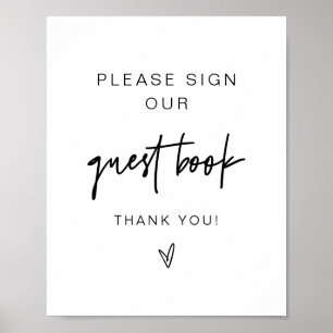 MARLO Modern Contemporary Bold Guestbook Sign