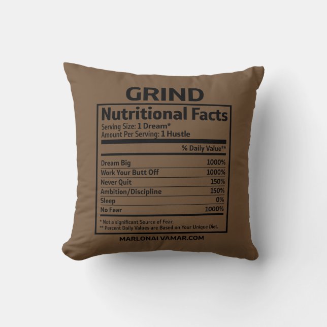 Marlon Alvamar Grind  Pillow (Front)