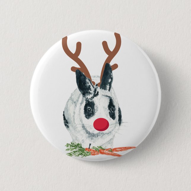 Marlon Bundo Christmas Rudolph button (Front)