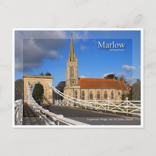 Marlow Bridge Postcard (Front)