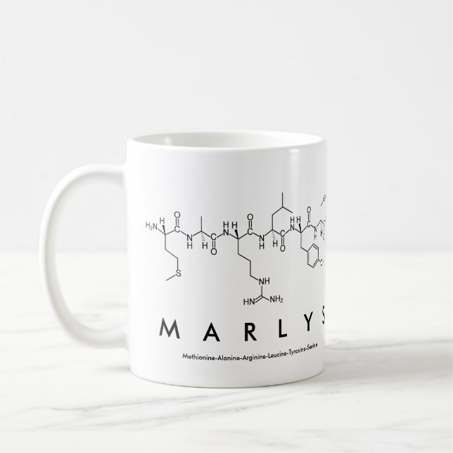 Marlys peptide name mug (Left)
