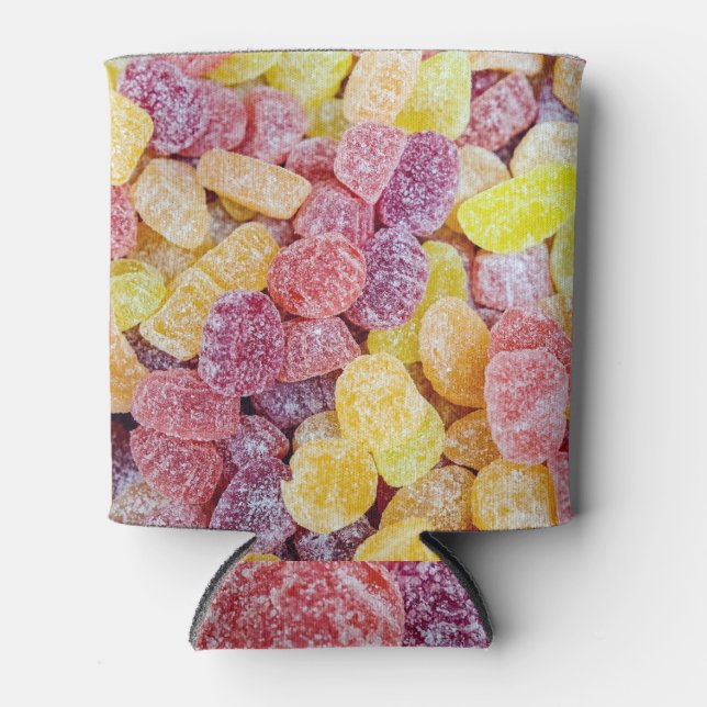 Marmalade candy: yellow orange background. can cooler (Front)