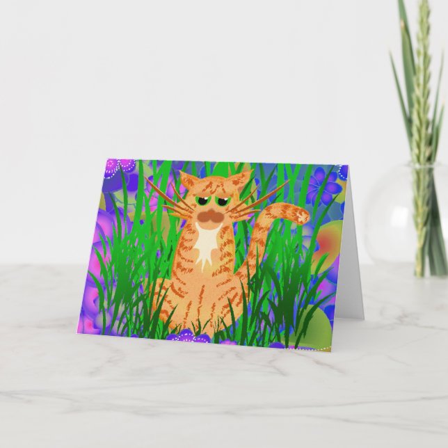 MARMALADE CAT GREETING CARD (Front)