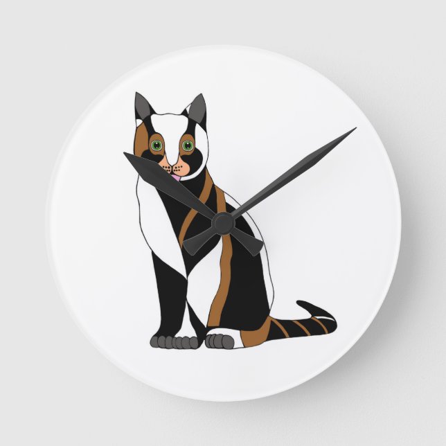 Marmalade Cat Round Clock (Front)