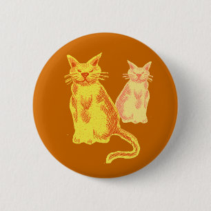 Marmalade cats 6 cm round badge