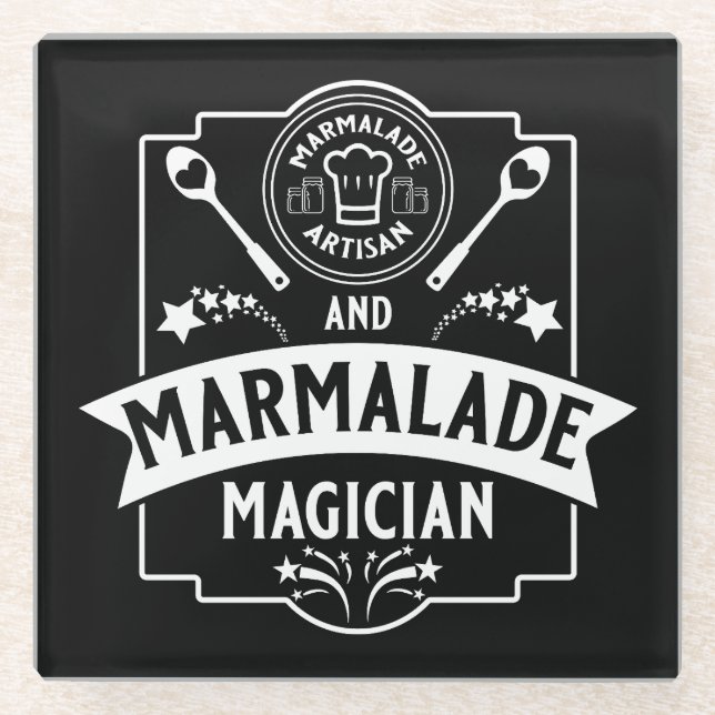 Marmalade Jam  Glass Coaster (Front)