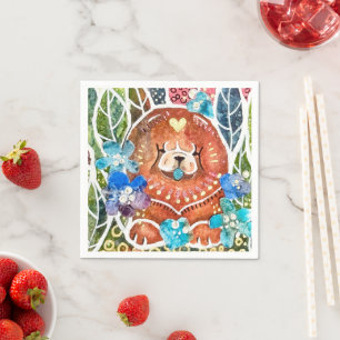MARMALADE MISS Chow dog Napkin