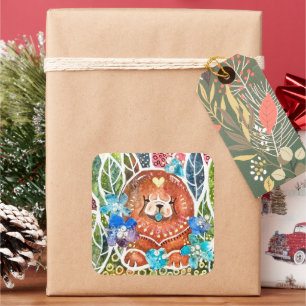 MARMALADE MISS Chow dog  Square Sticker