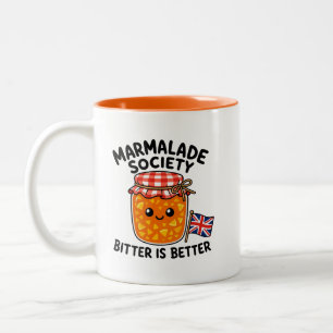 Marmalade Society Funny Jar Cartoon Two-Tone Coffee Mug