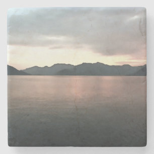 Marmaris Bay Coastal Artistic Sea Landscape Stone Coaster
