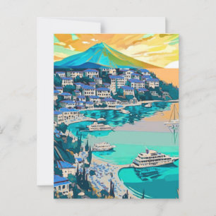 Marmaris Travel Postcard Art, Marmaris Turkey Post