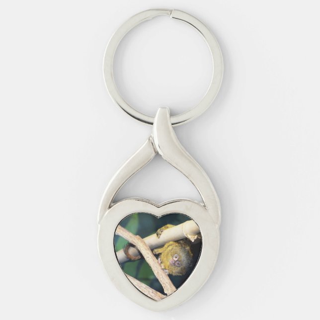 Marmoset Monkey Hi There, Metal Keyring (Front)