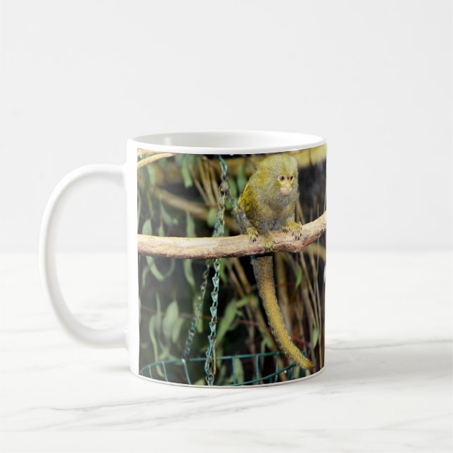 Marmoset Monkey On Alert, Coffee Mug (Left)