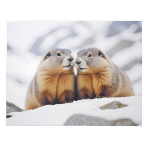 Marmot Animal Nature Wildlife Affection Caring Notepad
