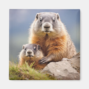 Marmot Animal Wild Beauty Freedom Wilderness Love Magnet