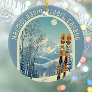 Marmot Basin Alberta Canada ski souvenir Ceramic Ornament