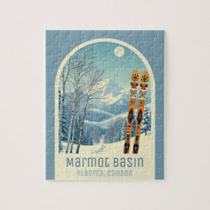 Marmot Basin Alberta Canada ski vacation game Jigsaw Puzzle