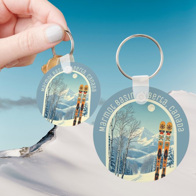 Marmot Basin Alberta Canada ski vacation resort Key Ring (Creator Uploaded)