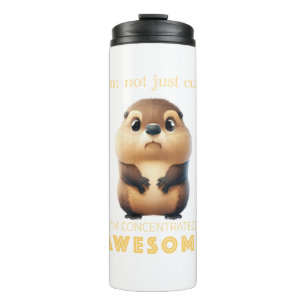 Marmot Concentrated Awesome Cute Adorable Funny Thermal Tumbler