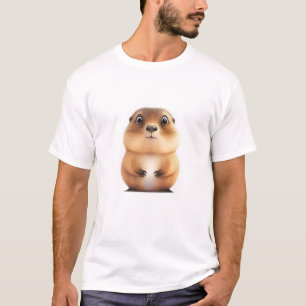 Marmot Cute Adorable Humourous Illustration T-Shirt