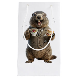 Marmot Drinking Tea Small Gift Bag