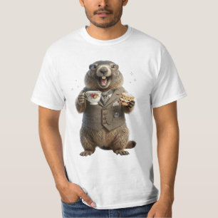 Marmot Drinking Tea T-Shirt