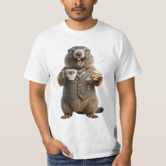 Marmot Drinking Tea T-Shirt