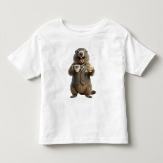 Marmot Drinking Tea Toddler T-Shirt
