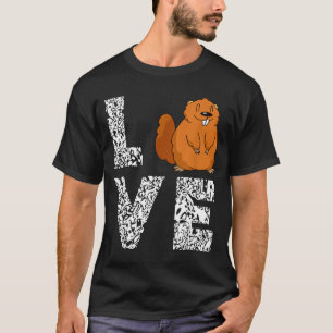 Marmot Love Rodent Animal Ground Hog Woodchuck T-Shirt