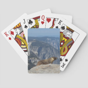 Marmot Overlooking Half Dome from Clouds Rest - Yo Playing Cards