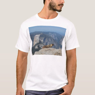 Marmot Overlooking Half Dome from Clouds Rest - Yo T-Shirt