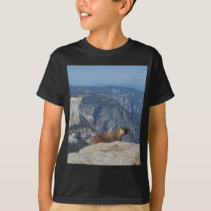 Marmot Overlooking Half Dome from Clouds Rest - Yo T-Shirt