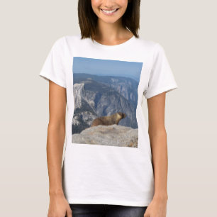 Marmot Overlooking Half Dome from Clouds Rest - Yo T-Shirt