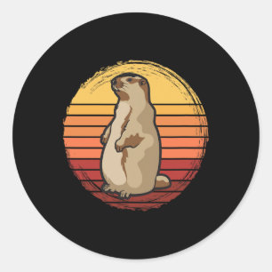 Marmot Sunset Design For Marmot Lovers  Classic Round Sticker