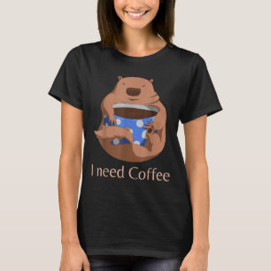 Marmot Tee I Need Coffee - Funny Coffee Lovers Gro