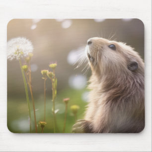 Marmot Wild Animal Tranquil Peaceful Mouse Pad