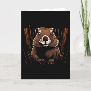 Marmot Wildlife Colourful Marmot Lover Wildlife An Card