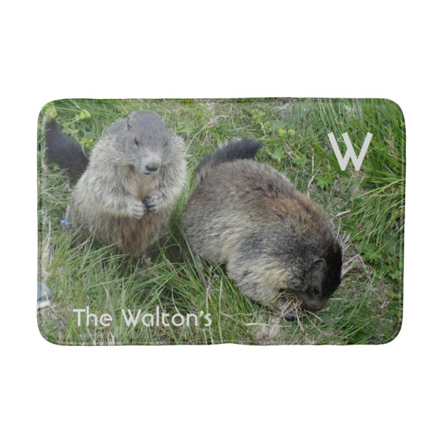 Marmots custom monogram bath mats (Front)