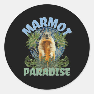 Marmots Cute - Animal Earth Day Marmots Lover  Classic Round Sticker