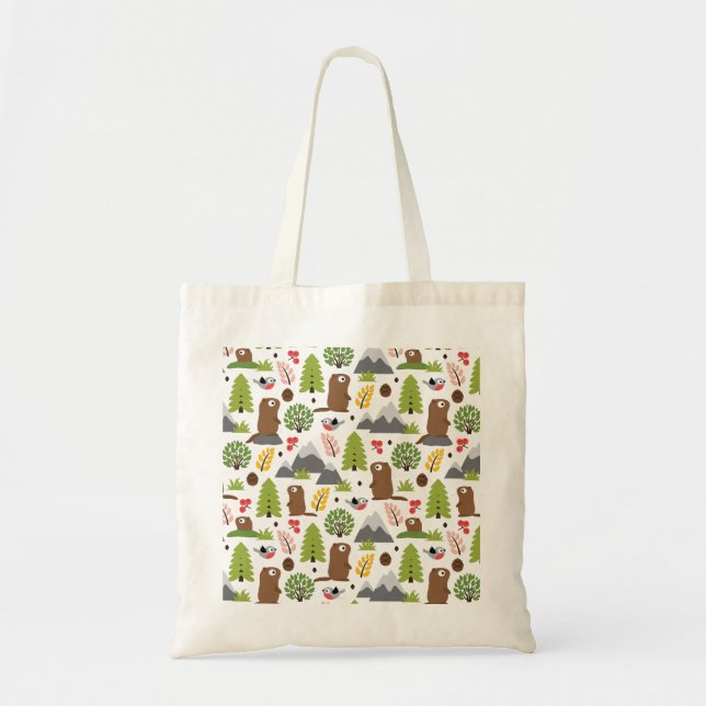 Marmots on a Mountain Glade Tote Bag (Front)