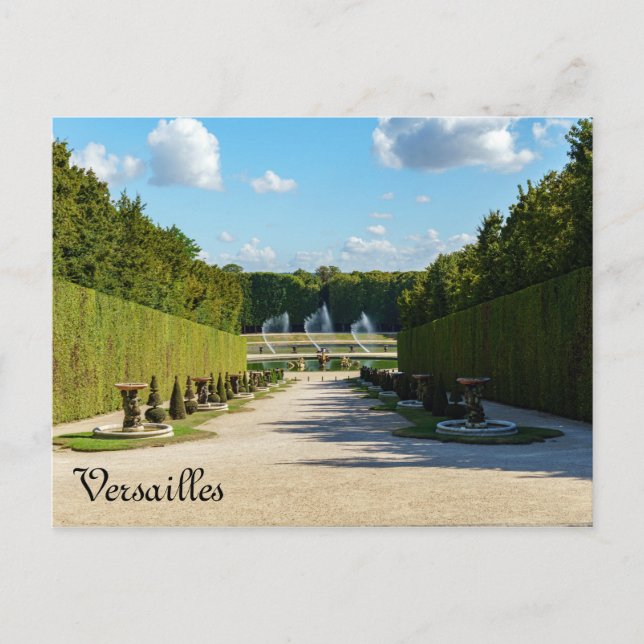 Marmousets walk in the gardens of Versailles Postcard (Front)