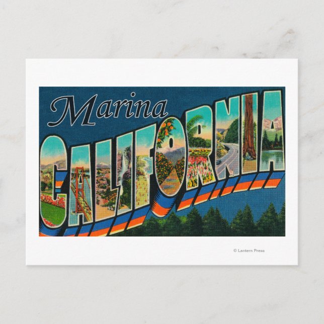 Marnia, California - Large Letter Scenes Postcard (Front)