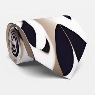 Marocco Triangle Geometric Brown Grey Pattern Tie