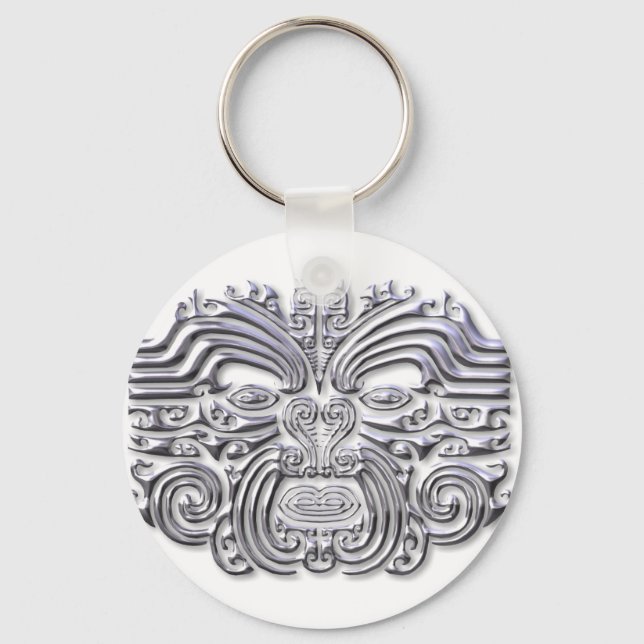 Maroi tattoo-silver key ring (Front)