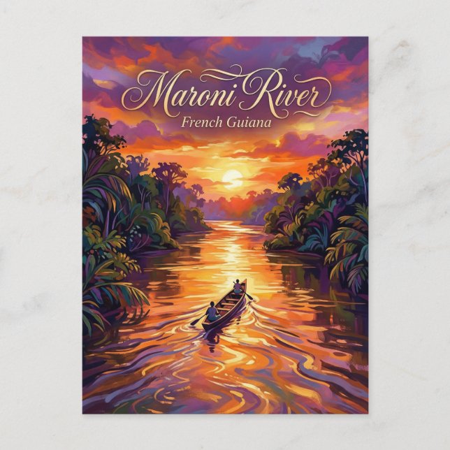 Maroni River French Guiana Postcard (Front)