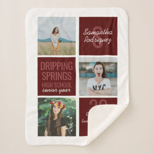 Maroon 3-Photo Fun Boxes Class Year Sherpa Blanket